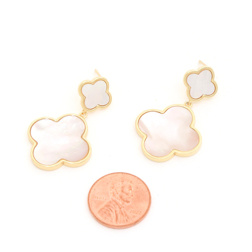 Trendy Gold Clover Dupe Earrings - Desert Dreams Boutique