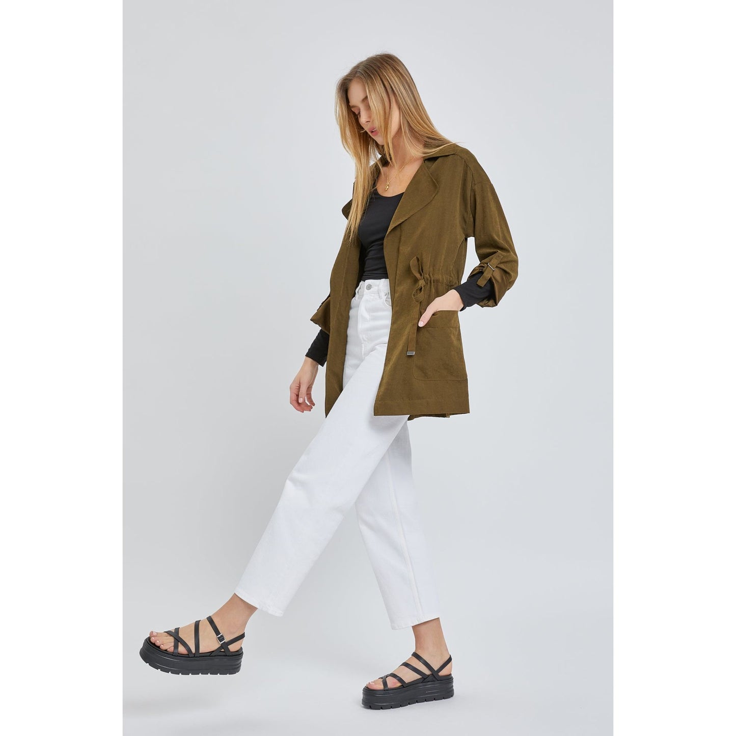 Seaweed Open Front Jacket - Desert Dreams Boutique