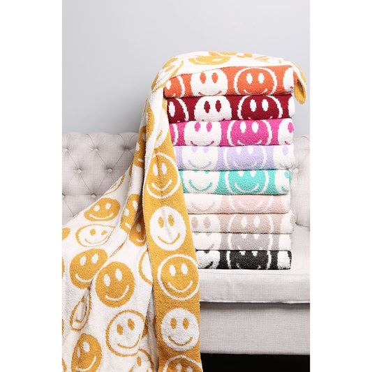 Cozy Collection Smiley Throw Blanket - Desert Dreams Boutique