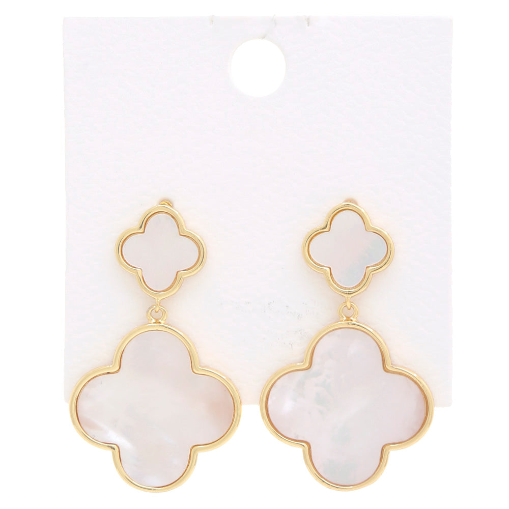 Trendy Gold Clover Dupe Earrings - Desert Dreams Boutique