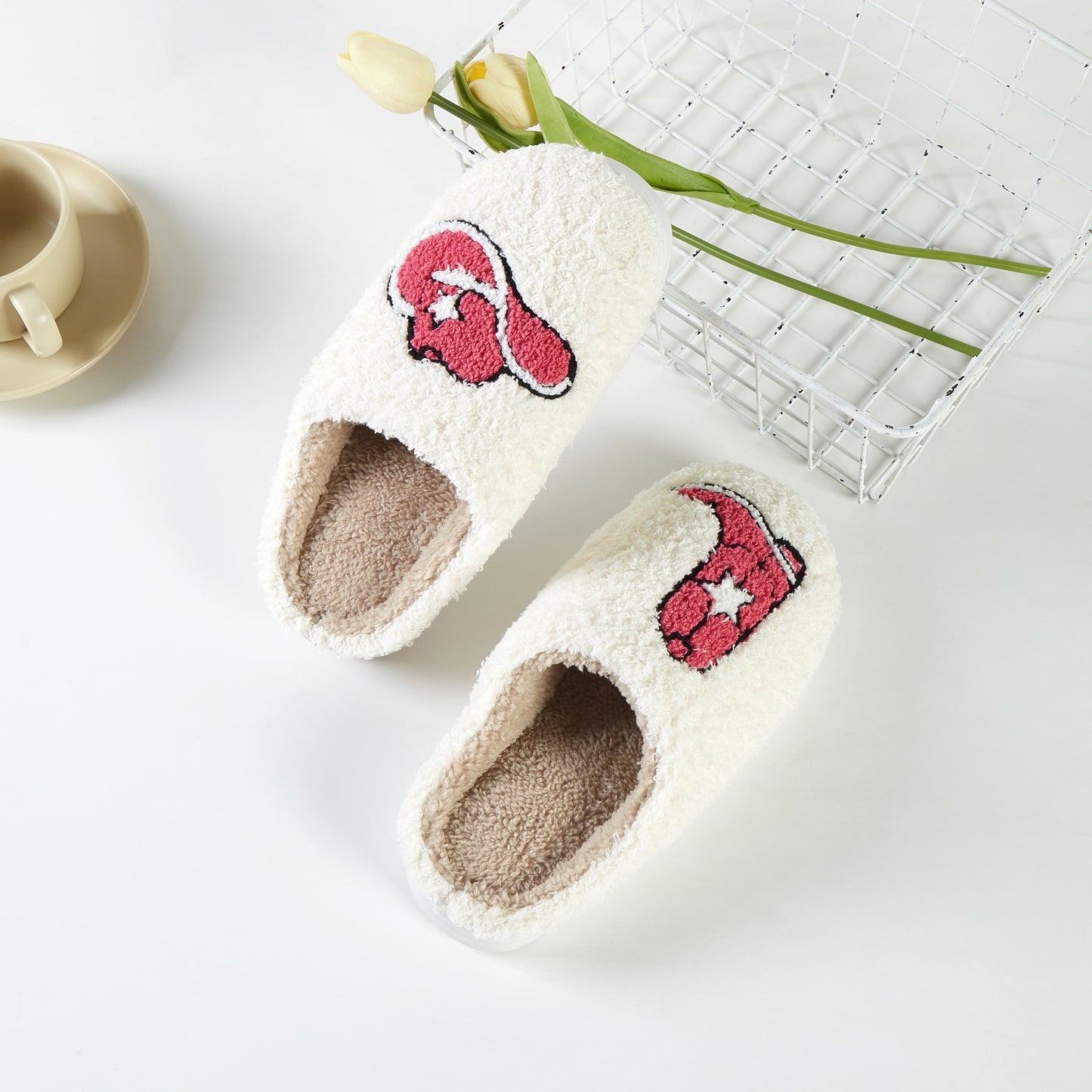 Pink Cowboy Slippers - Desert Dreams Boutique