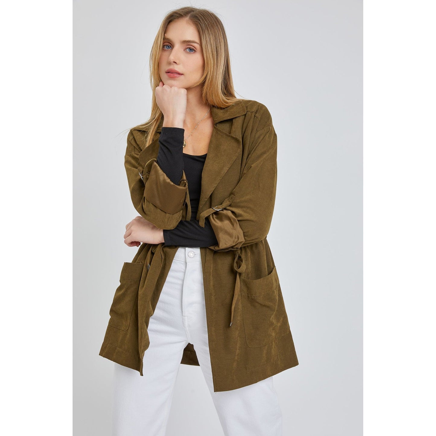 Seaweed Open Front Jacket - Desert Dreams Boutique