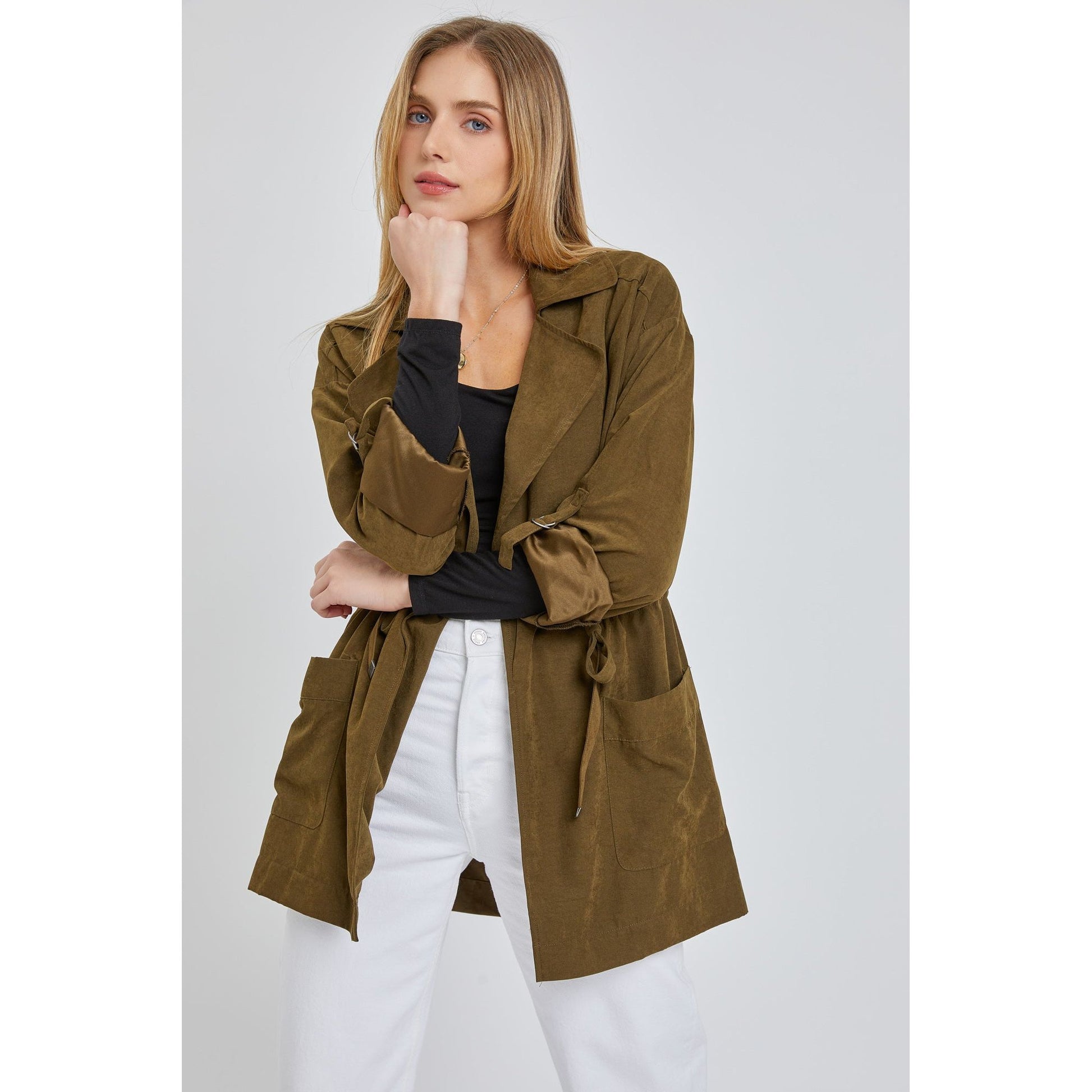 Seaweed Open Front Jacket - Desert Dreams Boutique