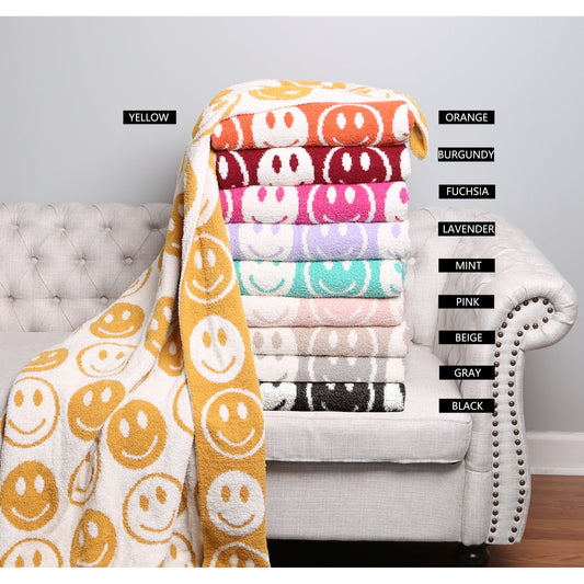 Cozy Collection Smiley Throw Blanket - Desert Dreams Boutique