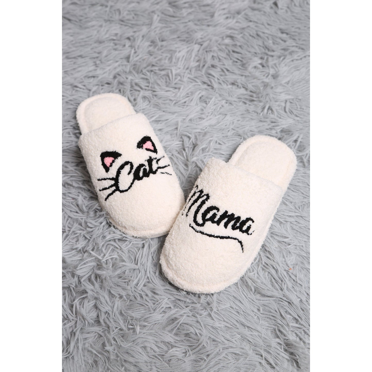 Cat Mama Embroidered Slipper - Desert Dreams Boutique