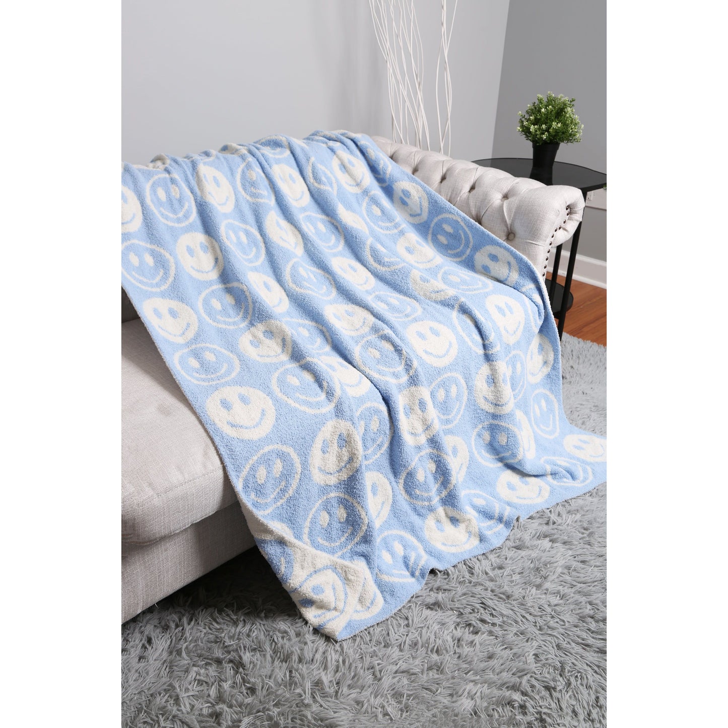 Cozy Collection Smiley Throw Blanket