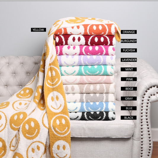 Cozy Collection Smiley Throw Blanket - Desert Dreams Boutique