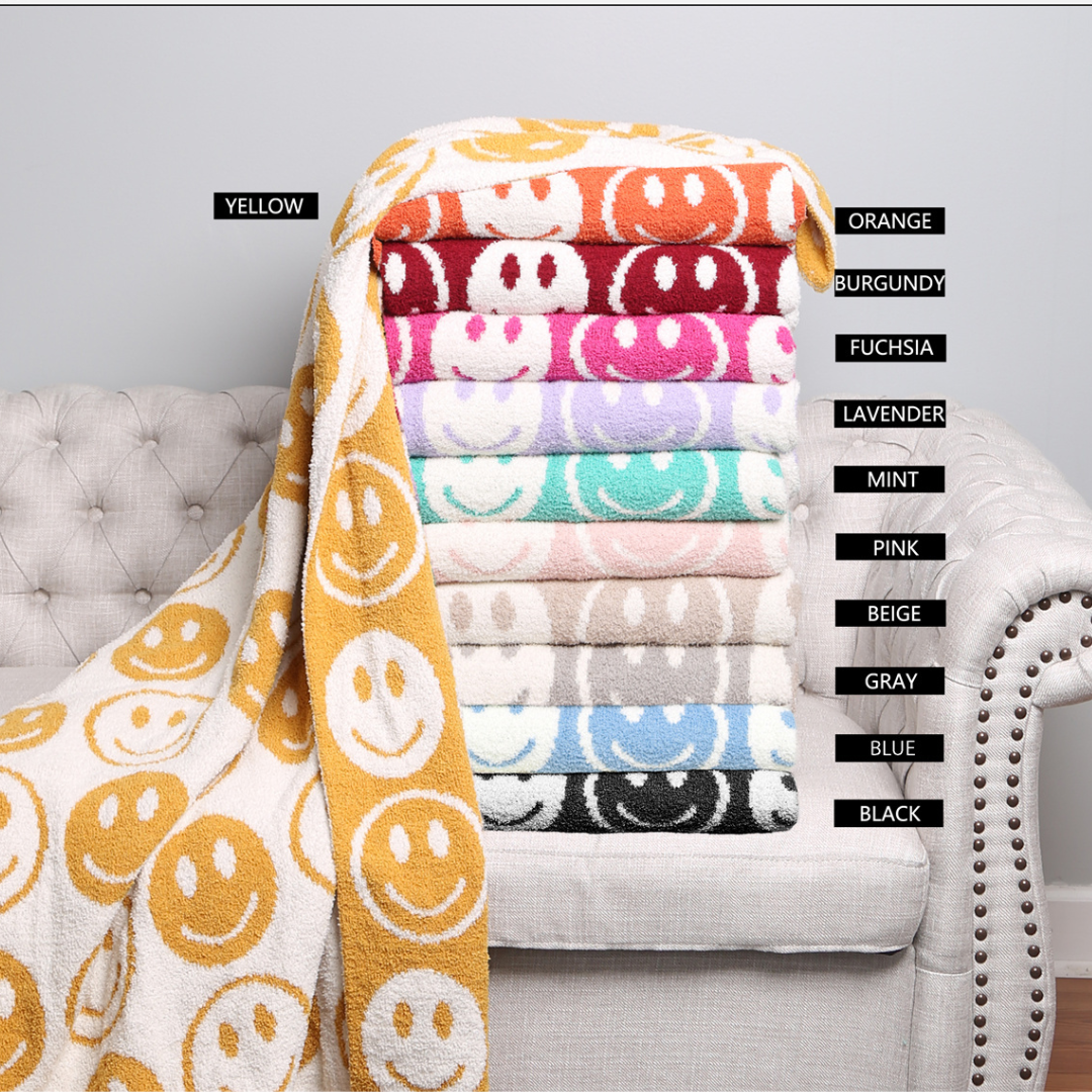 Cozy Collection Smiley Throw Blanket