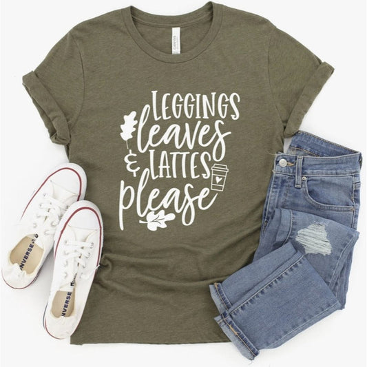 Leggings Leaves & Lattes Please - Desert Dreams Boutique