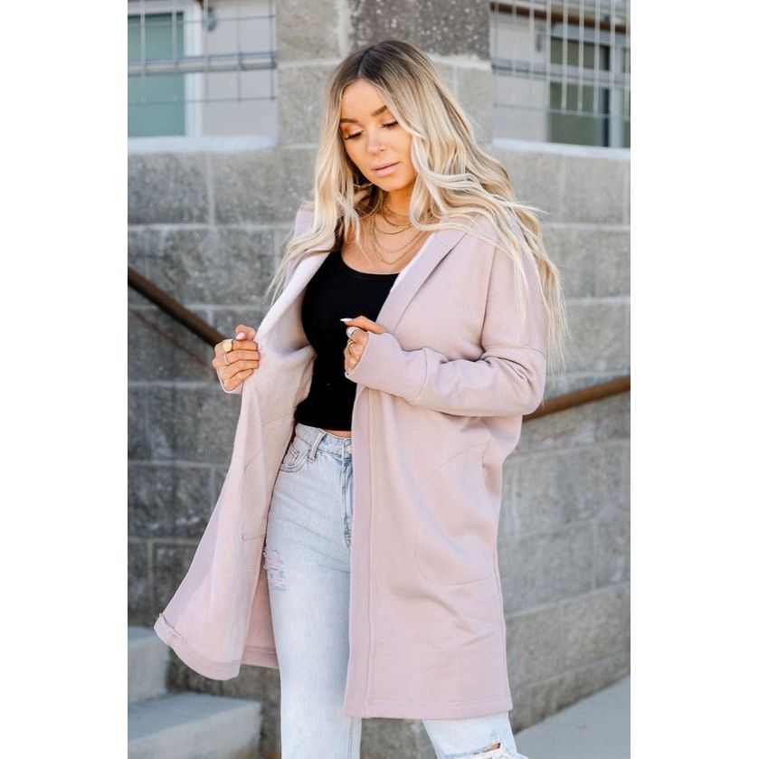 Thumb Holes Drop Shoulder Hoodie Cardigan - Desert Dreams Boutique