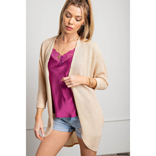 Natural Basic Knit Cardigan - Desert Dreams Boutique