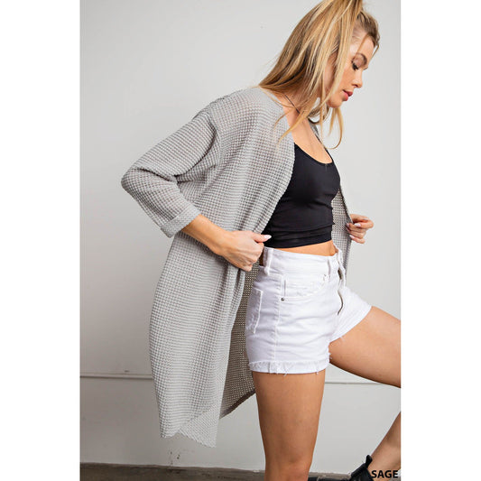 Sage Basic Knit Cardigan - Desert Dreams Boutique