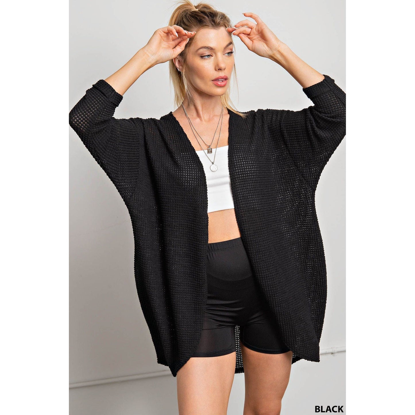 Black Basic Knit Cardigan - Desert Dreams Boutique