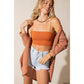 Terracotta Basic Knit Cardigan - Desert Dreams Boutique