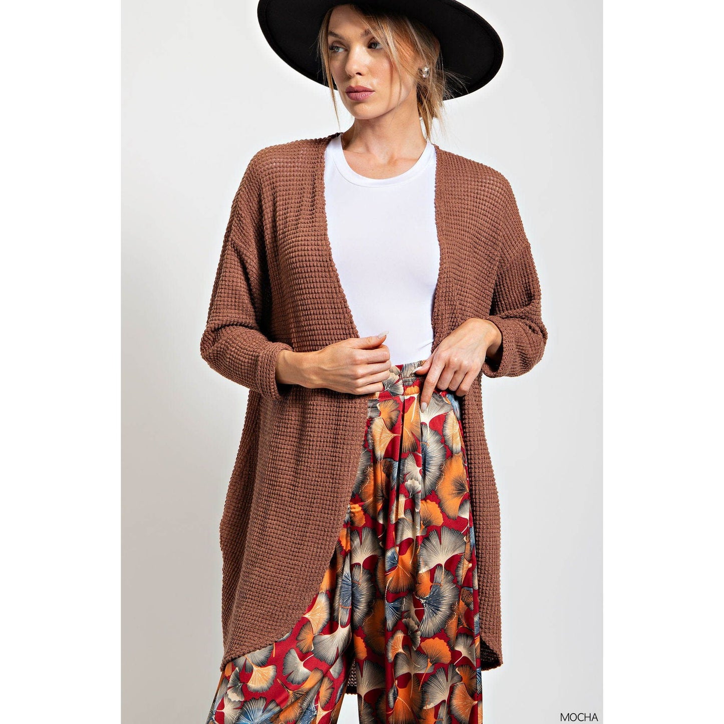 Mocha Basic Knit Cardigan - Desert Dreams Boutique